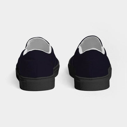 Deep Neutral Purple Men's Slip-On Canvas Sneakers (PU-NE-DE) - Back