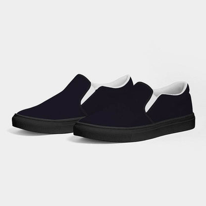 Deep Neutral Purple Men's Slip-On Canvas Sneakers (PU-NE-DE) - Side 3