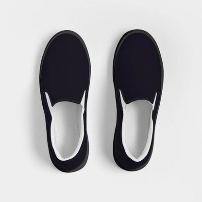 Deep Neutral Purple Men's Slip-On Canvas Sneakers (PU-NE-DE) - Top