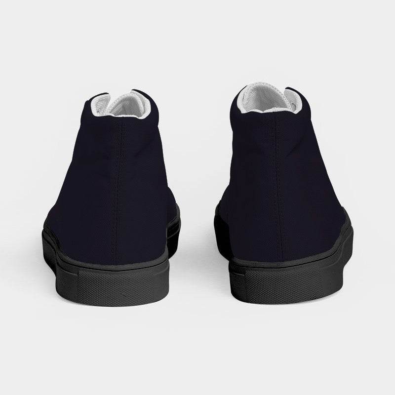 Deep Neutral Purple Women's High-Top Canvas Sneakers (PU-NE-DE) - Back