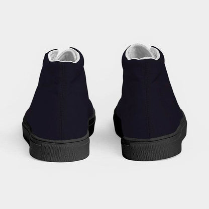 Deep Neutral Purple Women's High-Top Canvas Sneakers (PU-NE-DE) - Back