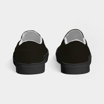 Deep Neutral Yellow Men's Slip-On Canvas Sneakers (Y-NE-DE) - Back