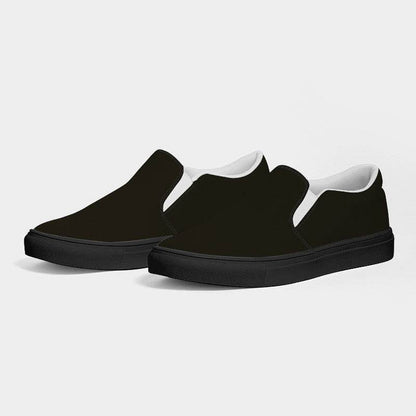 Deep Neutral Yellow Men's Slip-On Canvas Sneakers (Y-NE-DE) - Side 3