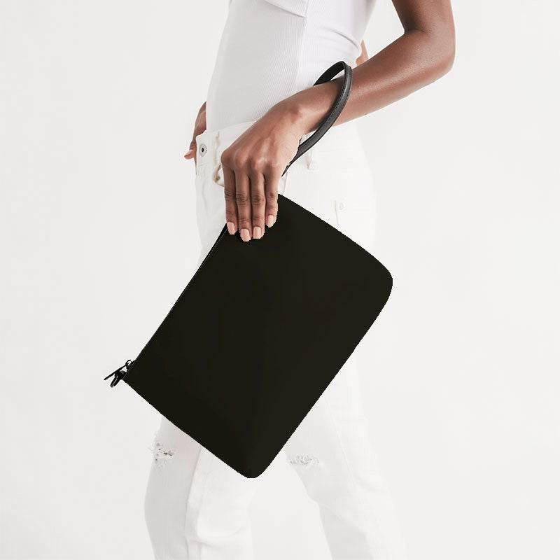 Deep Neutral Yellow Zip Pouch (Y-NE-DE) - Side Holding