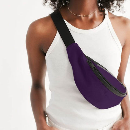 Deep Pruple Belt Bag (MPU2-ME-DE) - Woman Front CloseUp