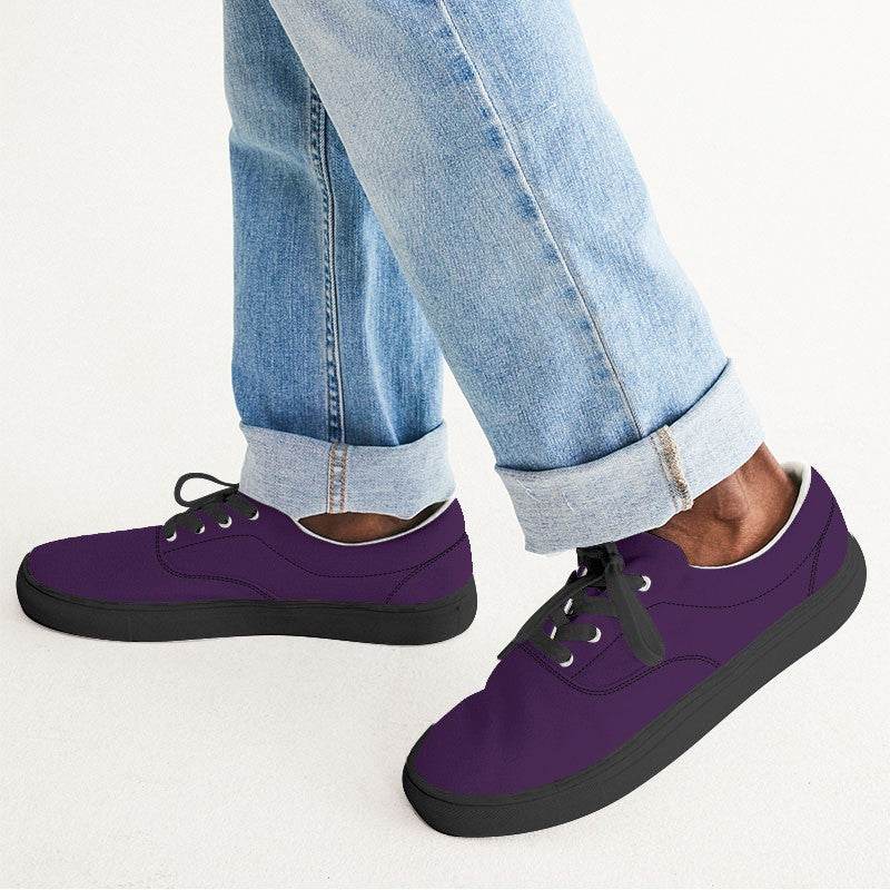 Deep Pruple Men's Canvas Sneakers (MPU2-ME-DE) - Man CloseUp