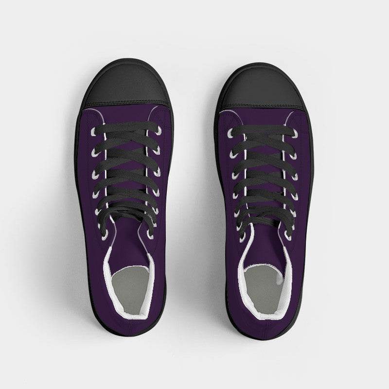 Deep Pruple Men's High-Top Canvas Sneakers (MPU2-ME-DE) - Top