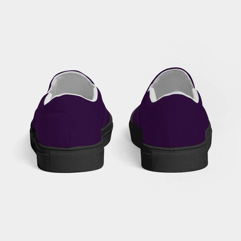 Deep Pruple Men's Slip-On Canvas Sneakers (MPU2-ME-DE) - Back