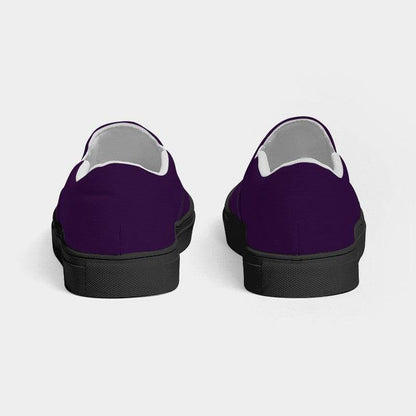Deep Pruple Men's Slip-On Canvas Sneakers (MPU2-ME-DE) - Back
