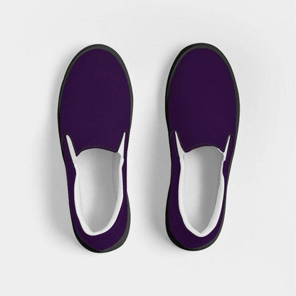 Deep Pruple Men's Slip-On Canvas Sneakers (MPU2-ME-DE) - Top