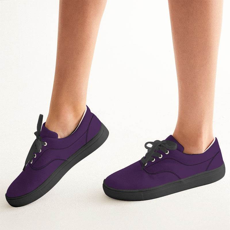 Deep Pruple Women's Canvas Sneakers (MPU2-ME-DE) - Woman CloseUp
