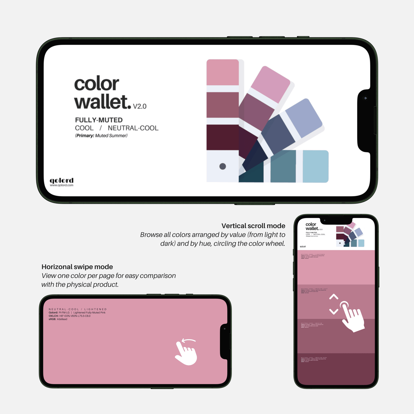 Fully-Muted & Cool | Digital Color Wallet | Muted Summer - Qolord
