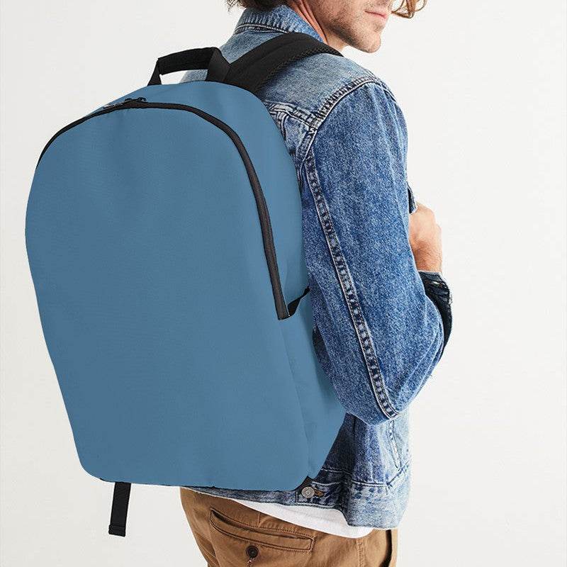 Dusty Blue Waterproof Backpack (B-MU-ME) - Man CloseUp