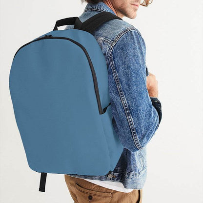 Dusty Blue Waterproof Backpack (B-MU-ME) - Man CloseUp