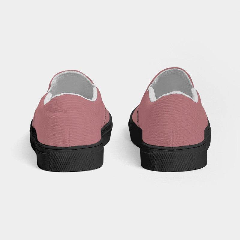 Dusty Pink Women's Slip-On Canvas Sneakers (RPI2-FM-ML) - Back