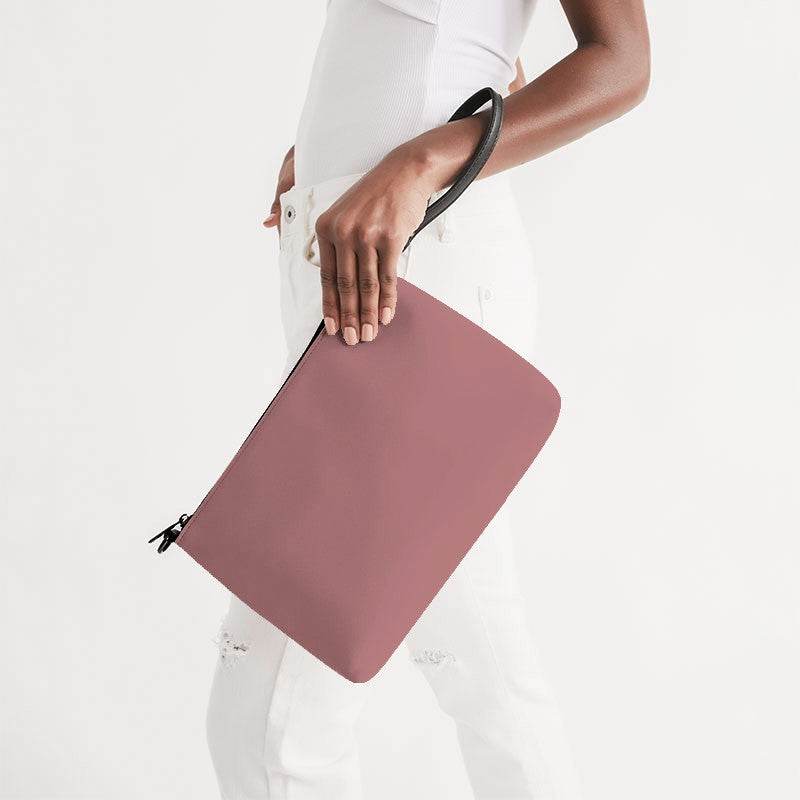 Dusty Pink Zip Pouch (RPI2-FM-ML) - Side Holding