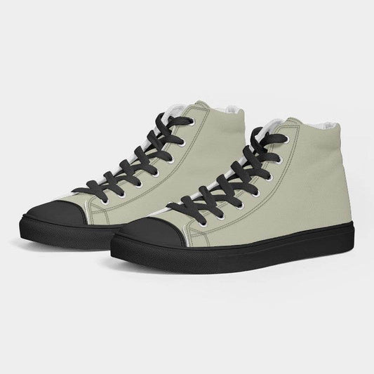 Eggshell Men's High-Top Canvas Sneakers (LY2-NE-LG) - Side 3