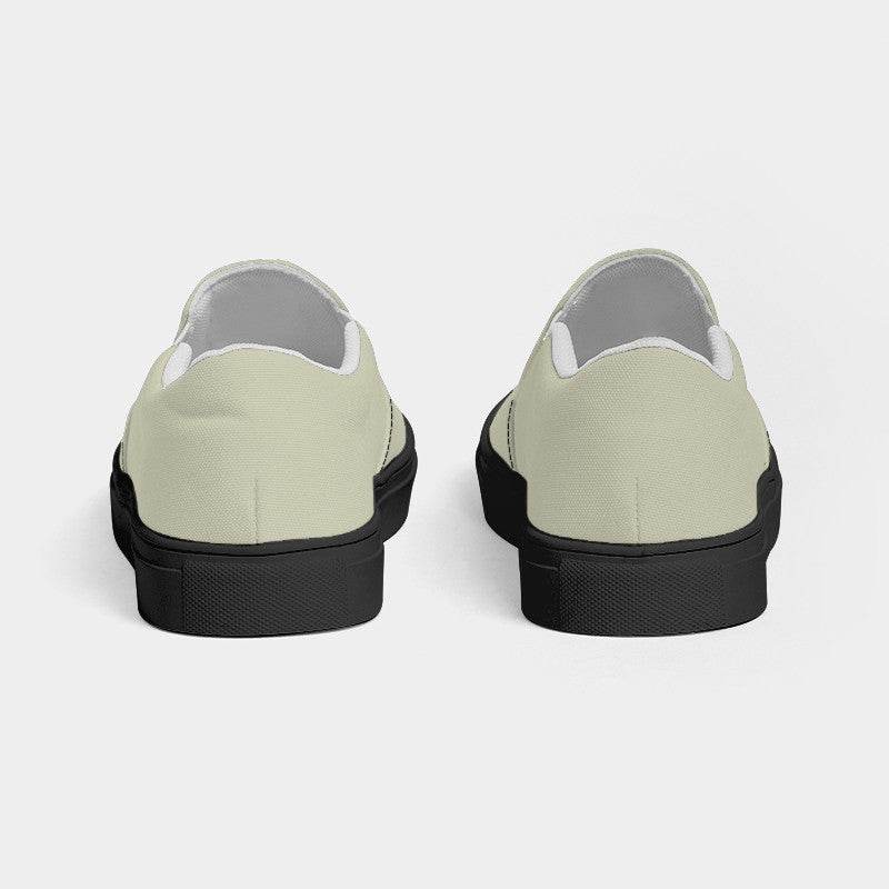 Eggshell Men's Slip-On Canvas Sneakers (LY2-NE-LG) - Back