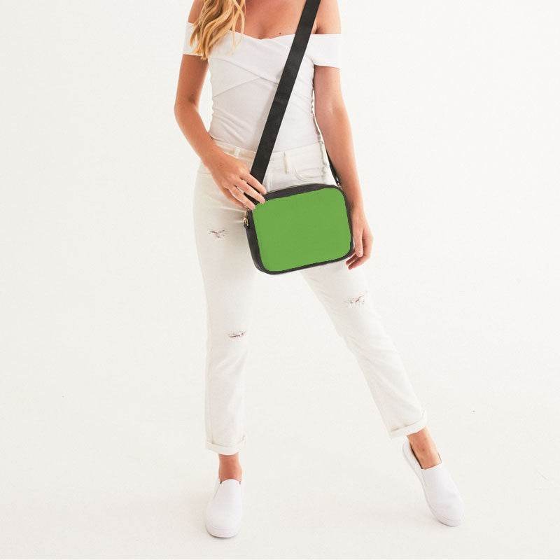 Electric Green Crossbody Bag (GL2-BR-ME) - Woman Front