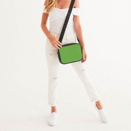 Electric Green Crossbody Bag (GL2-BR-ME) - Woman Front