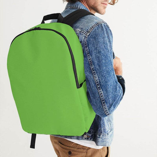 Electric Green Waterproof Backpack (GL2-BR-ME) - Man CloseUp