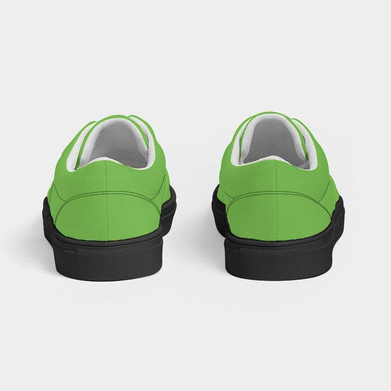 Electric Green Women's Canvas Sneakers (GL2-BR-ME) - Back