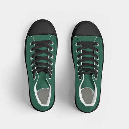 Emerald Green Men's High-Top Canvas Sneakers (BGG2-ME-DE) - Top
