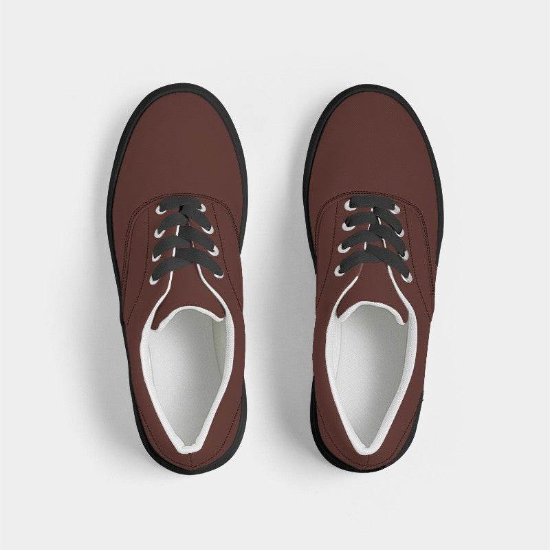 Espresso Men's Canvas Sneakers (R-FM-DA) - Top
