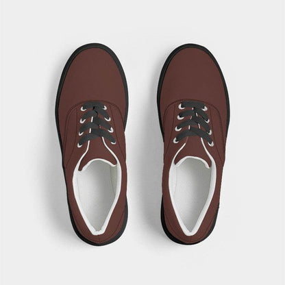 Espresso Men's Canvas Sneakers (R-FM-DA) - Top
