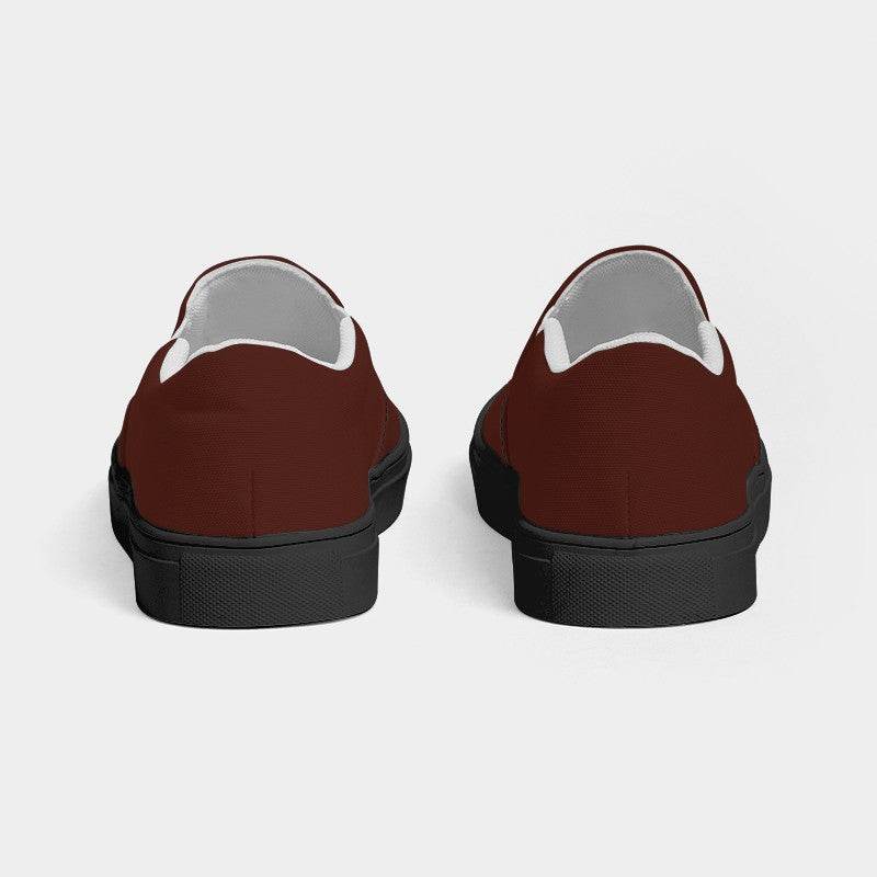 Espresso Men's Slip-On Canvas Sneakers (R-FM-DA) - Back