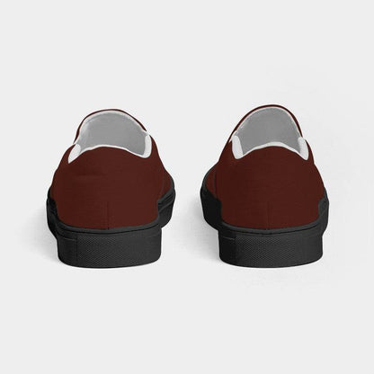 Espresso Men's Slip-On Canvas Sneakers (R-FM-DA) - Back