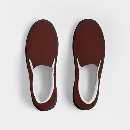 Espresso Men's Slip-On Canvas Sneakers (R-FM-DA) - Top