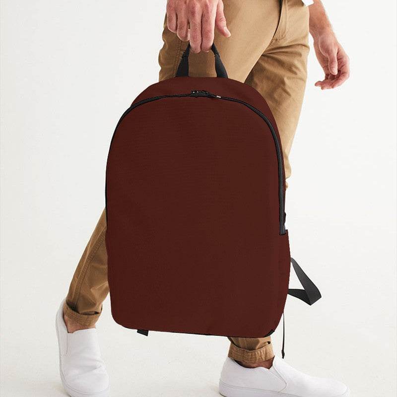 Espresso Waterproof Backpack (R-FM-DA) - Man Holding CloseUp