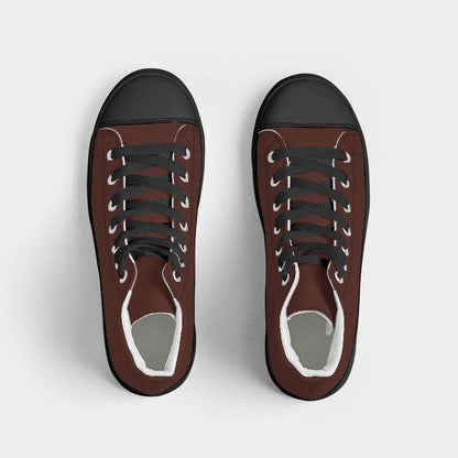 Espresso Women's High-Top Canvas Sneakers (R-FM-DA) - Top
