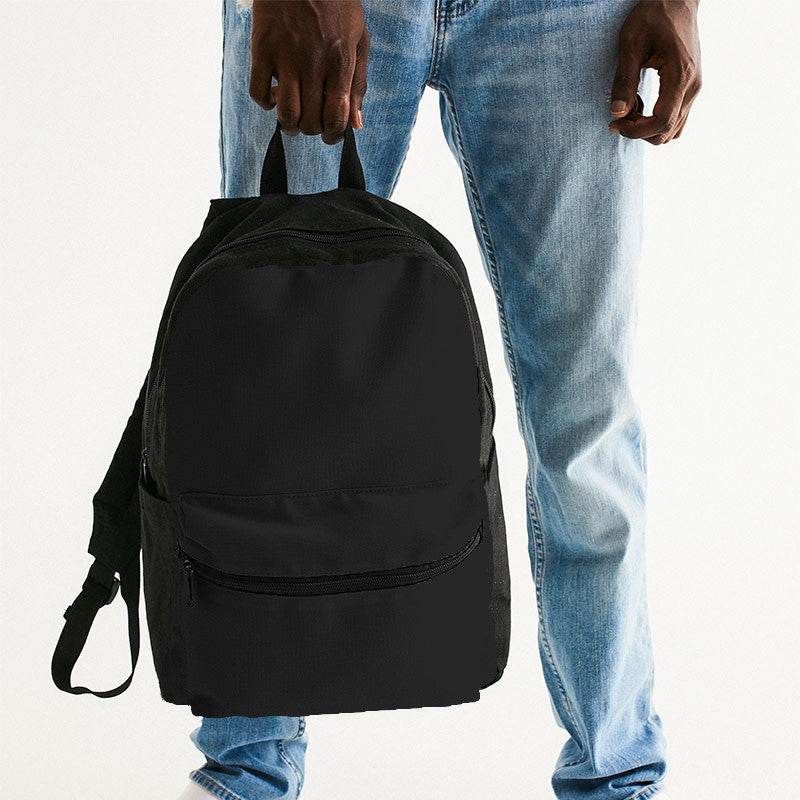 Faded Black Canvas Backpack (N-FN-DE) - Man Holding