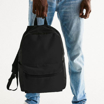Faded Black Canvas Backpack (N-FN-DE) - Man Holding
