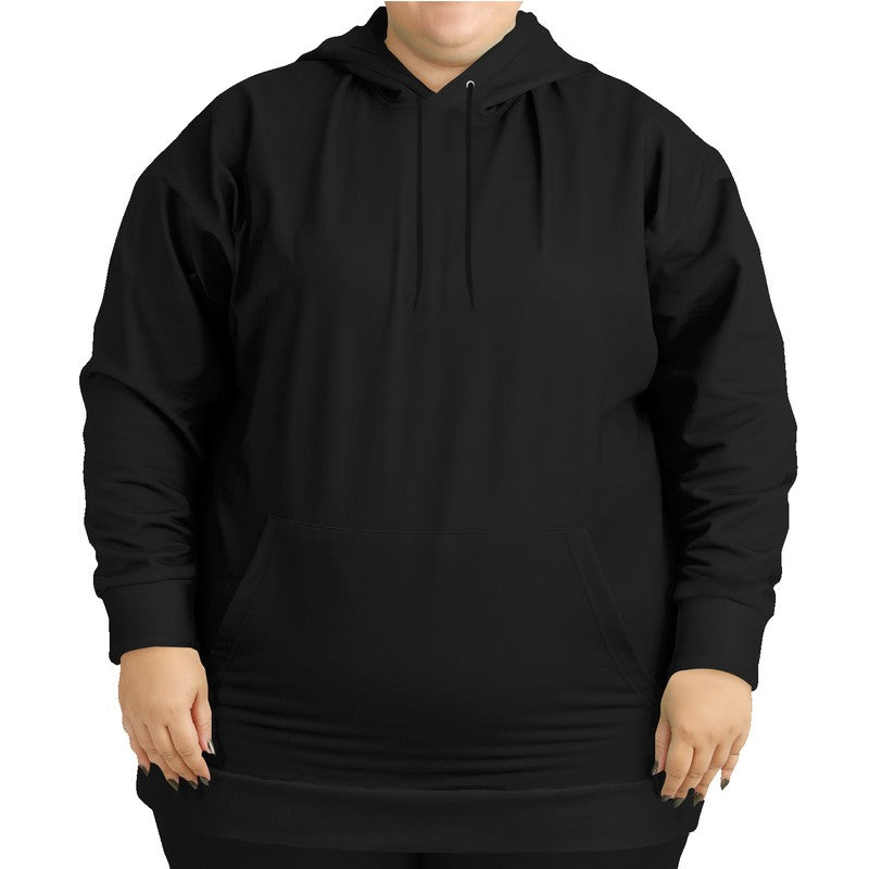 Faded Black Hoodie PLUS (N-FN-DE) - Woman Front PLUS