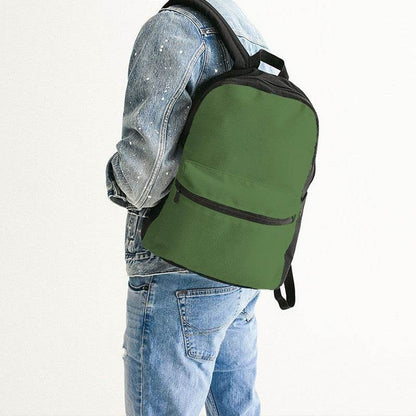Fern Green Canvas Backpack (GL2-MU-MD) - Man Back CloseUp