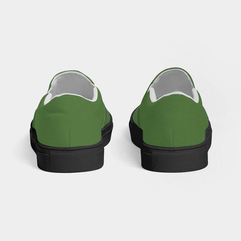 Fern Green Men's Slip-On Canvas Sneakers (GL2-MU-MD) - Back