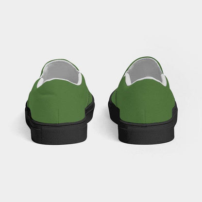 Fern Green Men's Slip-On Canvas Sneakers (GL2-MU-MD) - Back