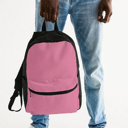 Flamingo Pink Canvas Backpack (PI-MU-LG) - Man Holding