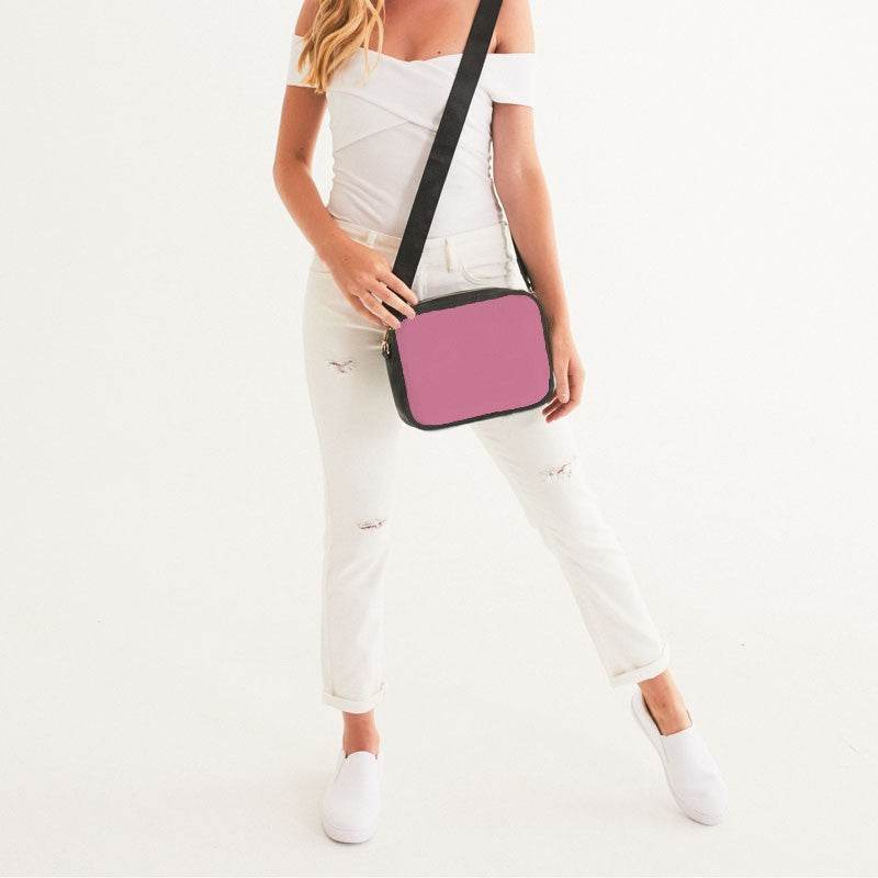 Flamingo Pink Crossbody Bag (PI-MU-LG) - Woman Front