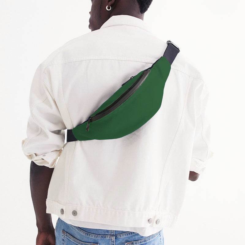 Forest Green Belt Bag (G-MU-DA) - Man Back