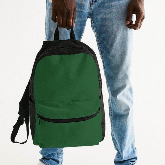 Forest Green Canvas Backpack (G-MU-DA) - Man Holding