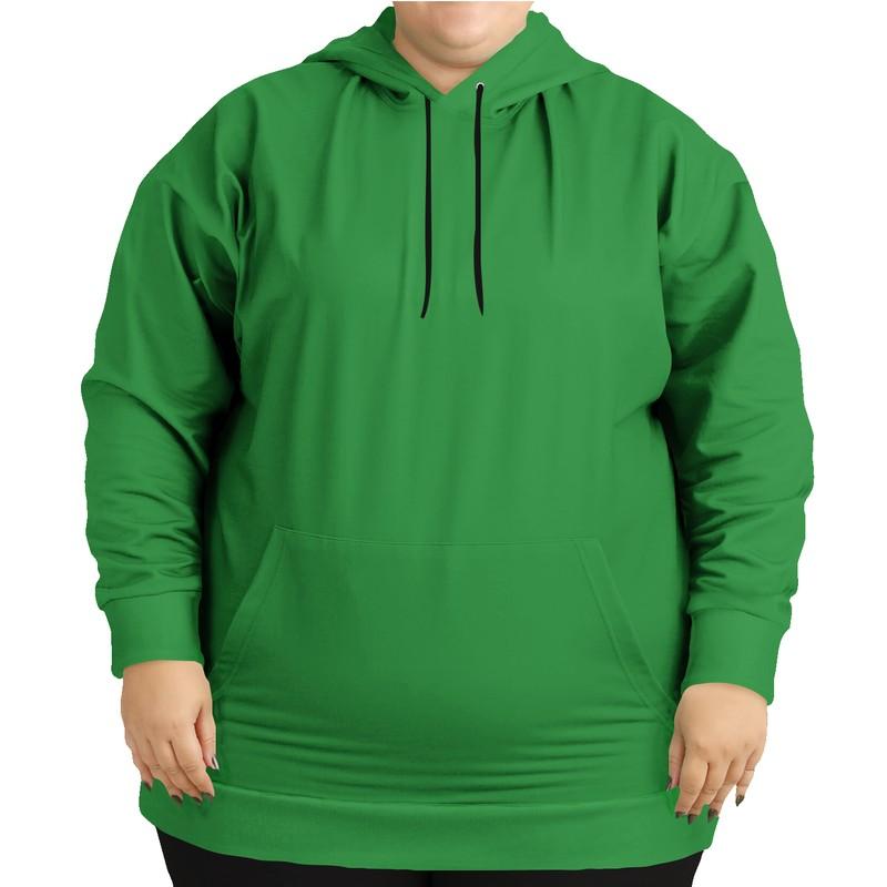 Forest Green Hoodie (C75M0Y100K30) - Woman Front PLUS