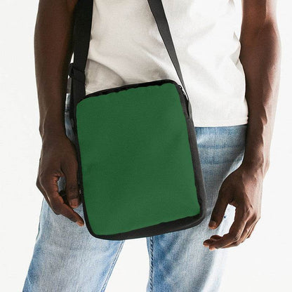 Forest Green Messenger Pouch (G-MU-DA) - Man Front CloseUp
