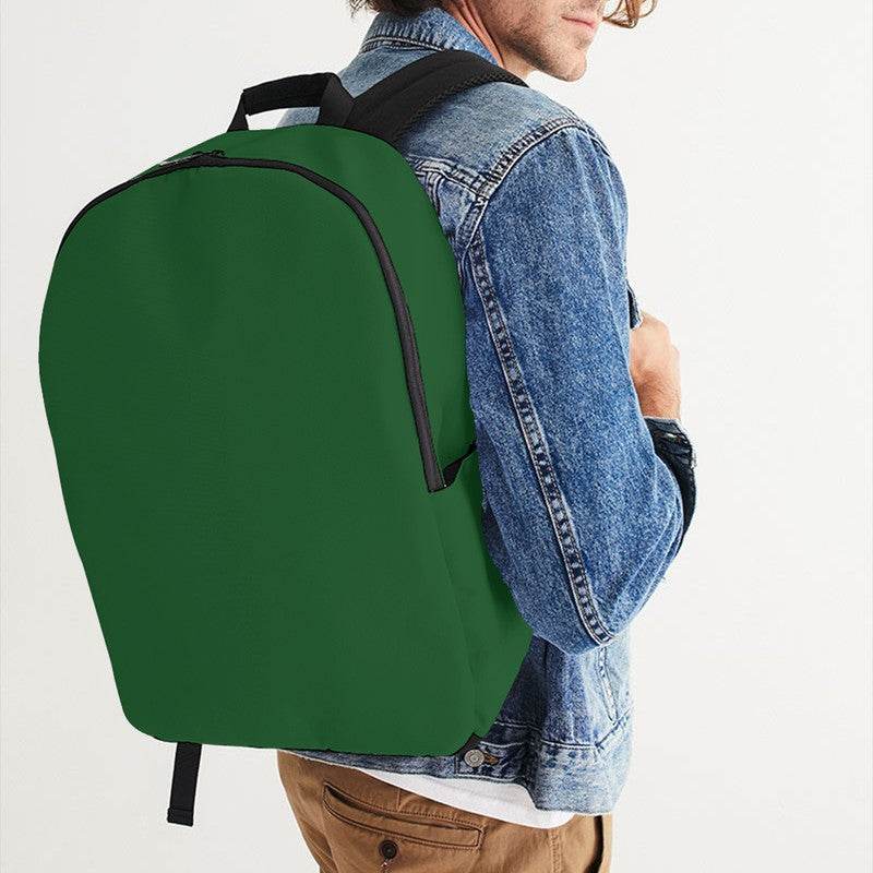 Forest Green Waterproof Backpack (G-MU-DA) - Man CloseUp