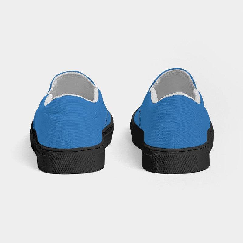 French Blue Men's Slip-On Canvas Sneakers (IB3-CL-ME) - Back