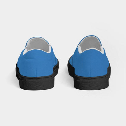 French Blue Men's Slip-On Canvas Sneakers (IB3-CL-ME) - Back