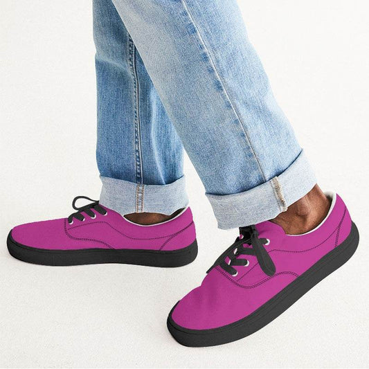 Fuchsia Men's Canvas Sneakers (PIM2-BR-ME) - Man CloseUp